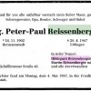 Reissenberger Peter Paul 1902-1987 Todesanzeige